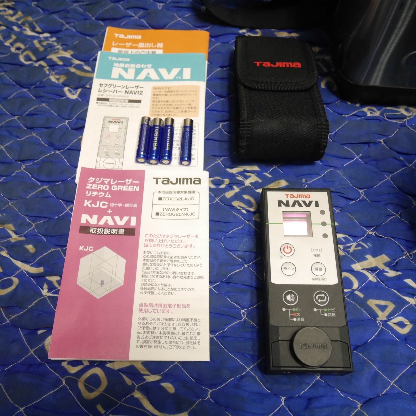 [送料無料] 三脚 受光器 付き☆Tajima タジマ グリーン レーザー 墨出し器 ZEROG2LN-KJC SFRCV-GNAVI2 ZERO GREEN NAVI ジンバル KJC 墨出器 測定器 TJM 現状品☆