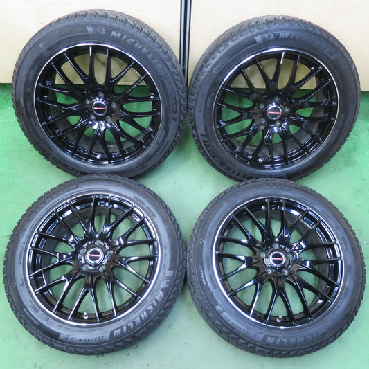 バリ溝！22年！キレイ！9分★スタッドレス 225/55R19 ミシュラン X-ICE SNOW SUV PRAVA プラバ 19インチ PCD114.3/5H★5081604イス
