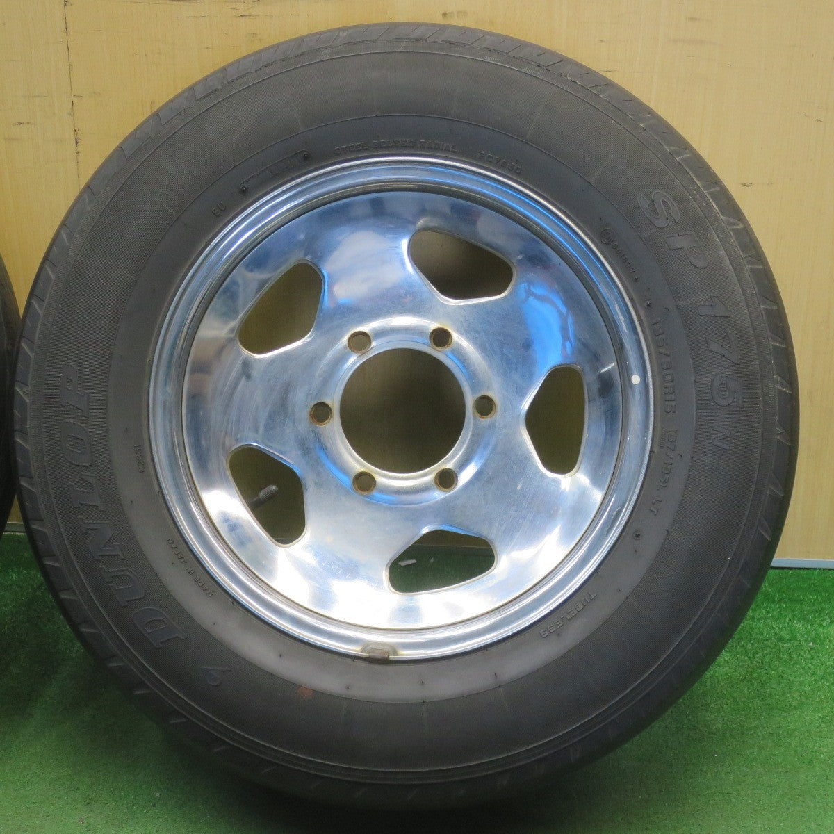 4本価格★三菱 デリカ スターワゴン 純正 スチール 195/80R15 107/105L ダンロップ SP175N 15インチ PCD139.7/6H★6052601NJノ