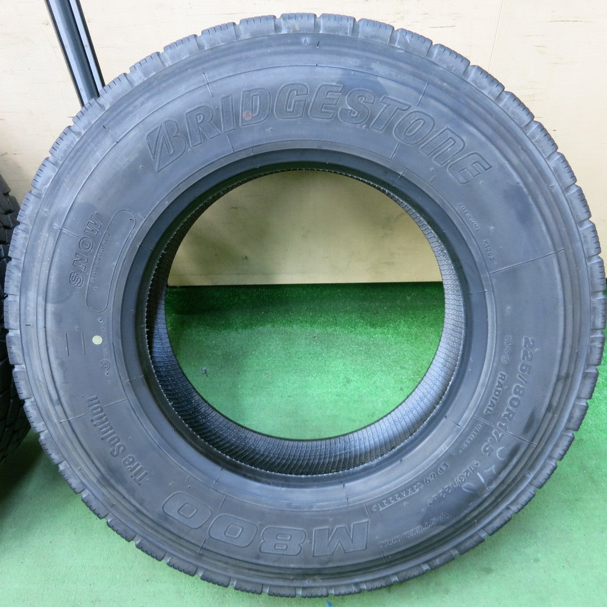 [送料無料] バリ溝！21年！ほぼ10分！2本★トラック タイヤ 225/80R17.5 123/122L ブリヂストン M800 ミックス オールシーズン 17.5インチ★5031107ナスタ