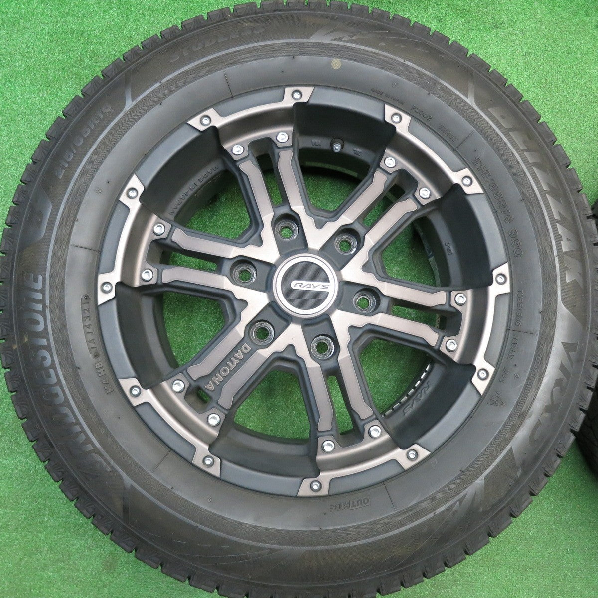 バリ溝！21年！9分★RAYS DAYTONA FDX 215/65R16 スタッドレス ブリヂストン ブリザック VRX3 レイズ デイトナ 16インチ PCD139.7/6H★5110808HAス