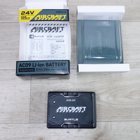 [送料無料] ほぼ未使用◆BURTLE AIR CRAFT 空調服 用 Li-ion バッテリー 24V AC09  エアー クラフト リチウムイオン 4,900mAh/14.52V 71.5Wh バートル◆