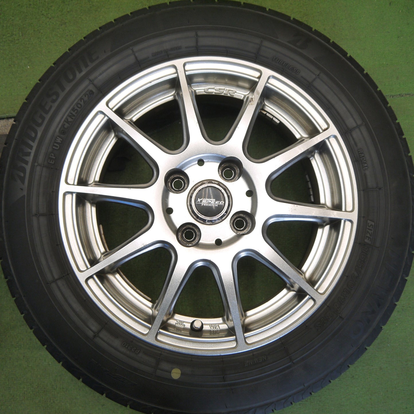 バリ溝！22年！8.5分◎165/70R14 ブリヂストン NEWNO X CROSS SPEED PREMIUM クロススピード ニューノ 14インチ PCD100/4H◎6080704Hノ