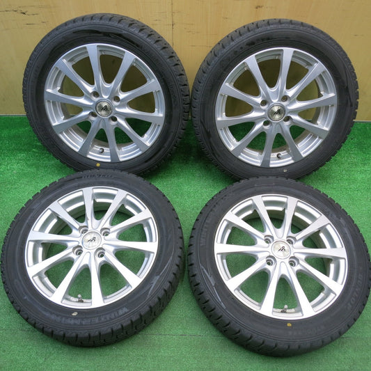 バリ溝！22年！9分★スタッドレス 165/60R15 ダンロップ ウインターマックス WM02 AZ SPORTS AZスポーツ 15インチ ソリオ ハスラー 等 PCD100/4H★5110813HAス