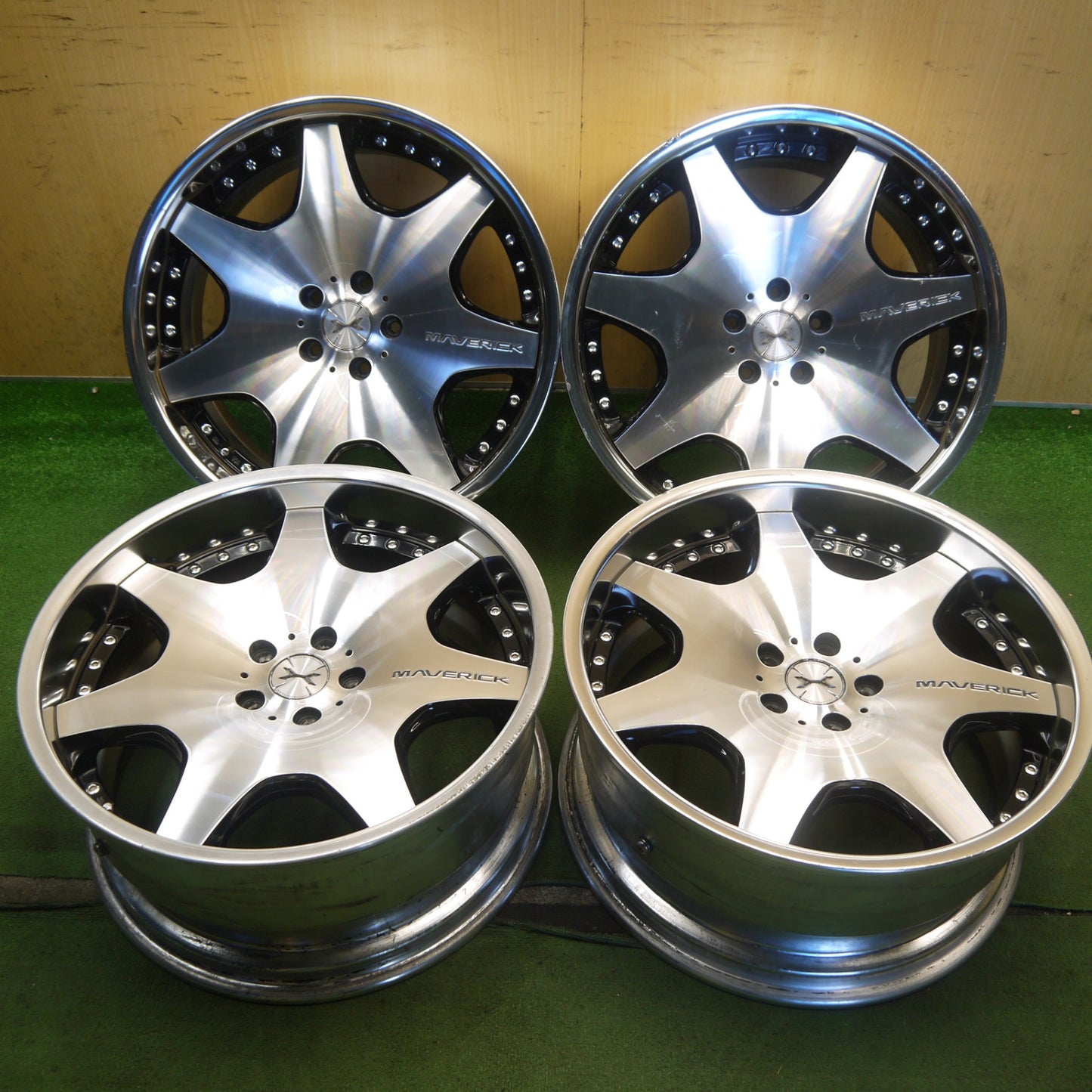 4本価格◎MAVERICK 607D weds 20インチ ホイール マーベリック ウェッズ 20×8.5J 20×9.5J PCD114.3/5H◎6081907Hホ