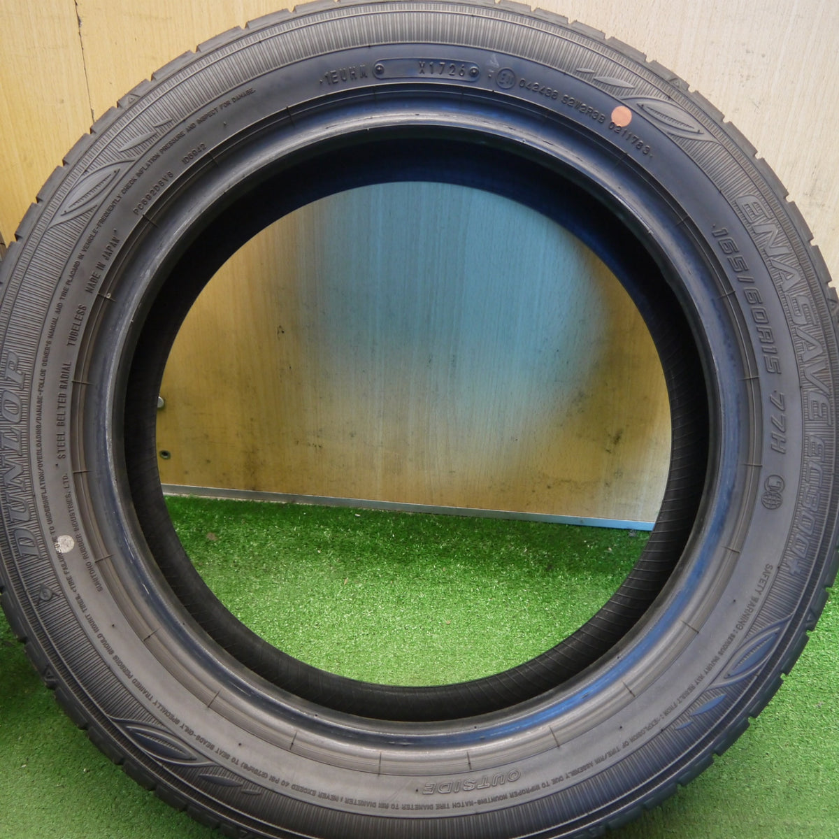 新車外し！26年◎165/60R15 ダンロップ エナセーブ EC300+ タイヤ 15インチ デリカミニ ハスラー ソリオ ピクシス キャスト 等◎6100704Hノタ