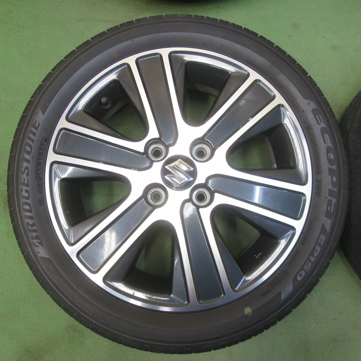 キレイ★スズキ ワゴンR スティングレー 純正 165/55R15 ブリヂストン エコピア EP150 15インチ PCD100/4H★6032509イノ