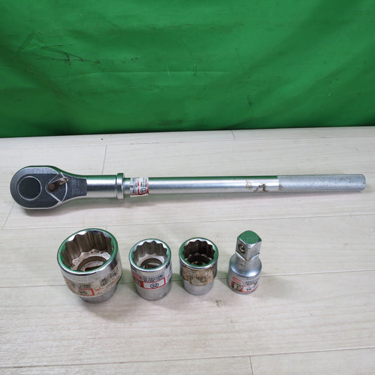 [送料無料] セット☆TONE 19mm ラチェット ハンドル レンチ 471 B40-30 6D 46 32 EX60-075 トネ 工具 道具 ハンド ツール☆