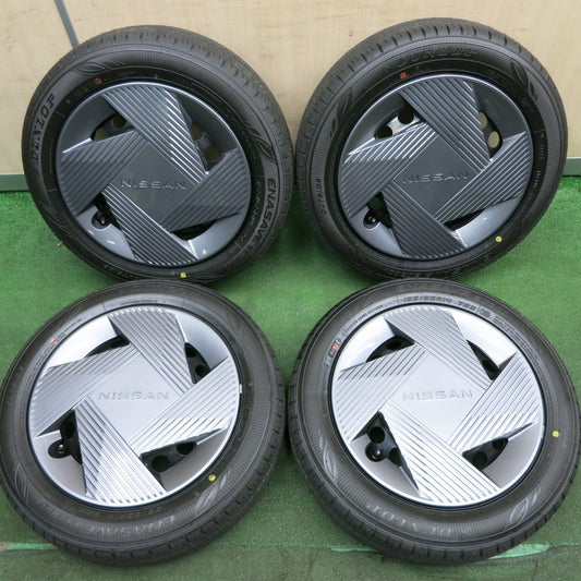 *送料無料* 新車外し！24年★日産 ルークス 純正 スチール 155/65R14 ダンロップ エナセーブ EC300+ 14インチ PCD100/4H★4042101HAノ