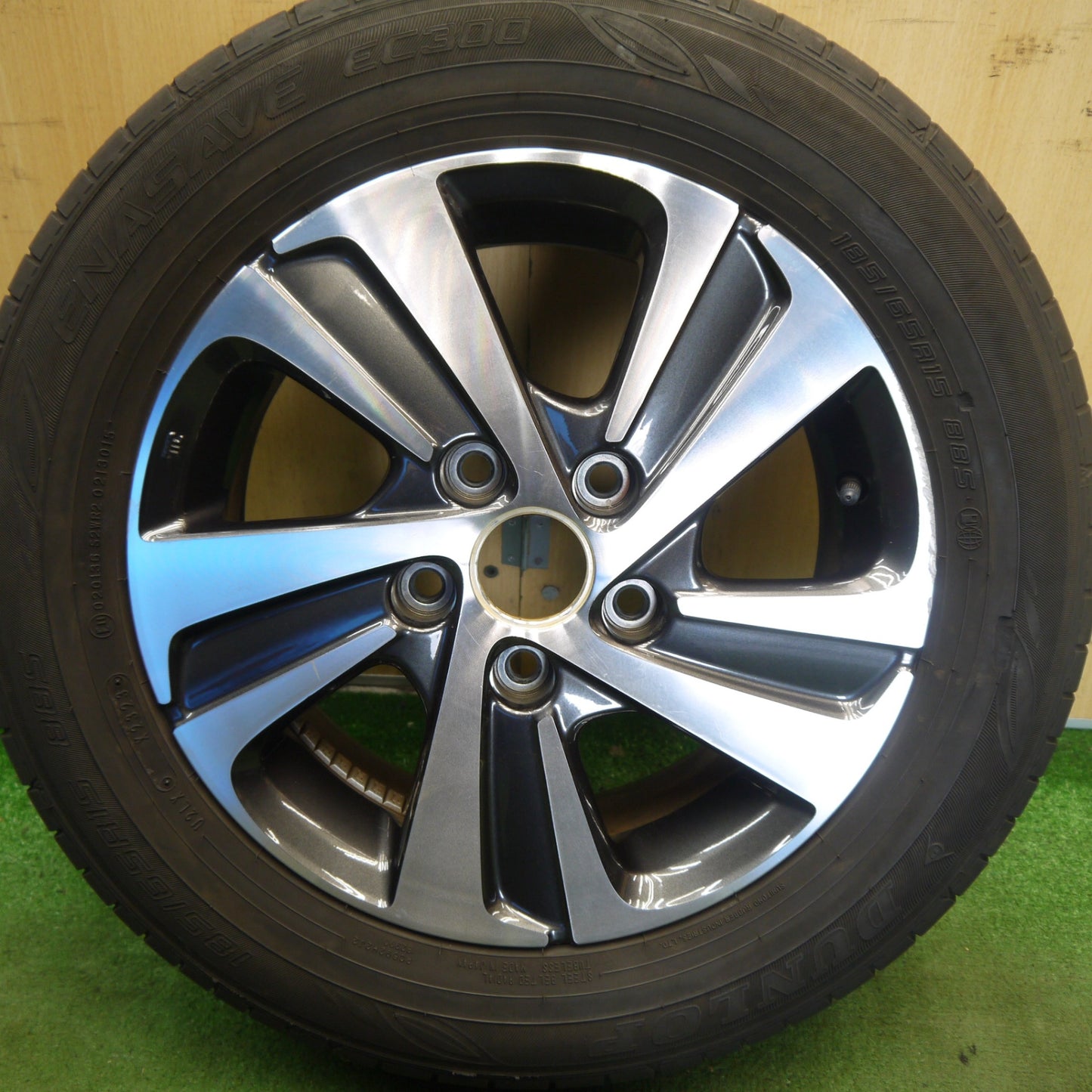 バリ溝！23年！8.5分！1本◎ホンダ GB フリード 純正 185/65R15 ダンロップ エナセーブ EC300 15インチ PCD114.3/5H◎6062204Hノ