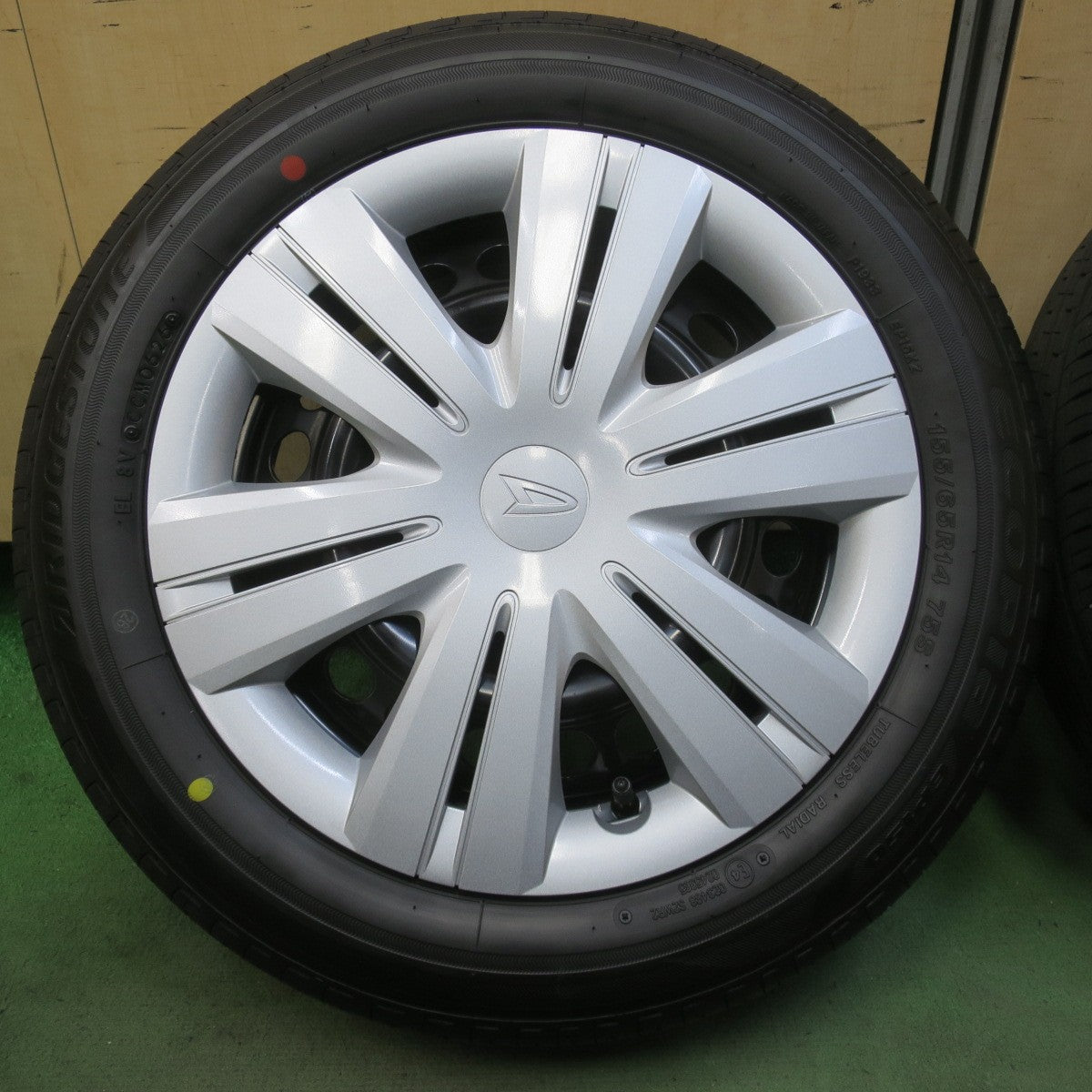新車外し！26年★ダイハツ LA650S タント 純正 スチール 155/65R14 ブリヂストン エコピア EP150 14インチ PCD100/4H★6051907イノ