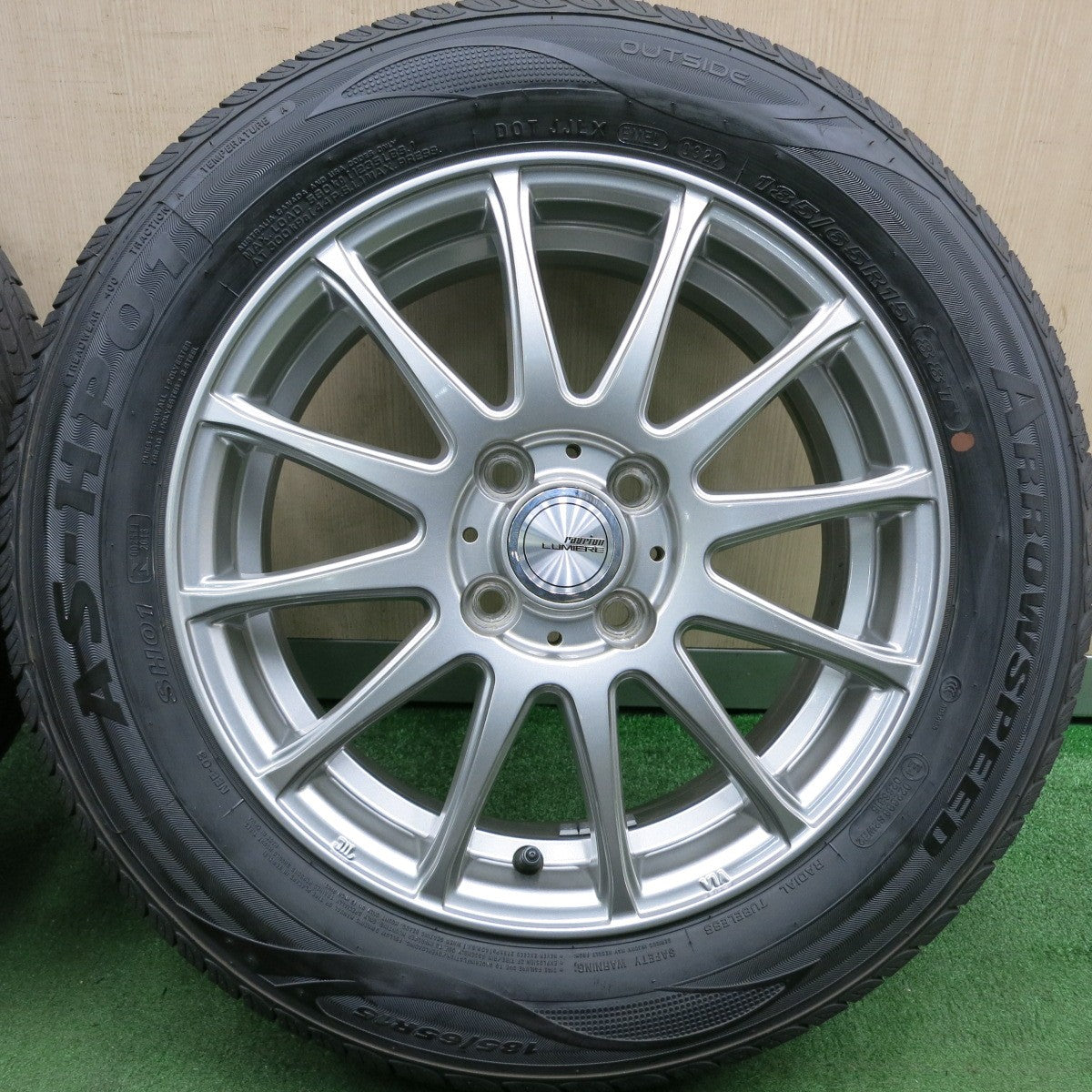 *送料無料* バリ溝！22年！9.5分★185/65R15 ARROWSPEED AS-HP01 ravrion LUMIERE ラブリオン 15インチ PCD100/4H★4060302HAノ
