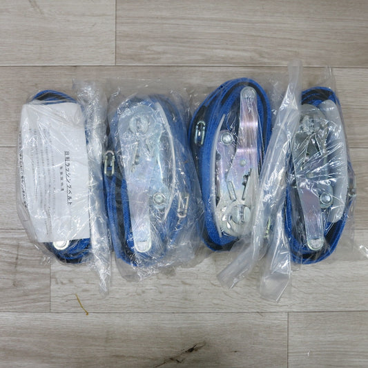 [送料無料] 未使用！4個セット◆日軽金アクト ACT ラッシングベルト RWS30 E1-10-30-E1A ラチェットバックル型 荷締 機 運搬 nikkei②◆