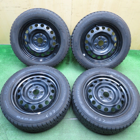 バリ溝！9.5分★スタッドレス 185/60R15 トーヨー オブザーブ ガリット GIZ スチール ホイール 15インチ PCD100/4H★5030710Hス