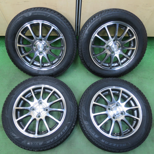 バリ溝！23年！キレイ！8.5分★スタッドレス 155/65R14 ブリヂストン ブリザック VRX3 ECO FORME エコフォルム 14インチ PCD100/4H★5051007イス