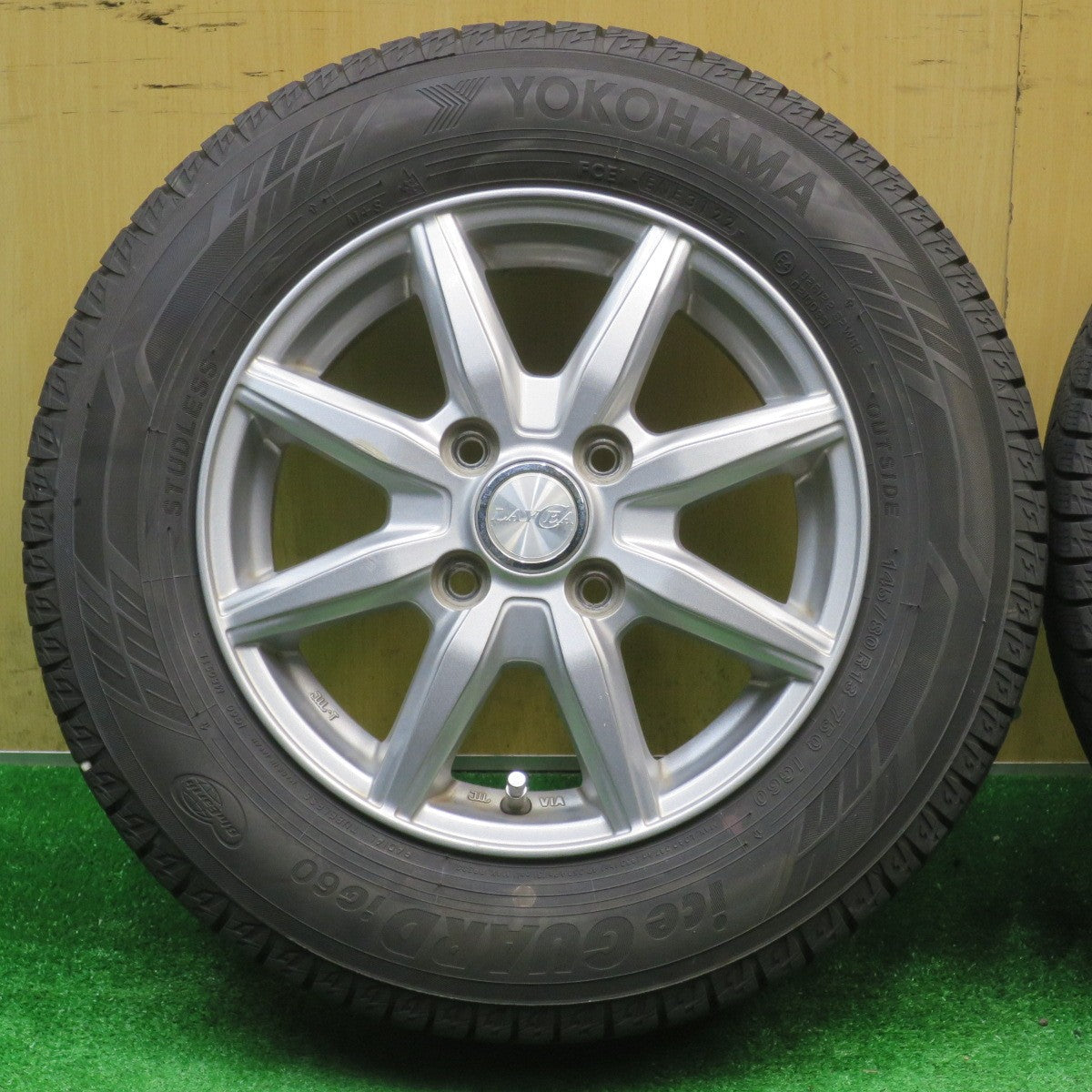 バリ溝！22年！8.5分★スタッドレス 145/80R13 ヨコハマ アイスガード iG60 LAYCEA レイシア 13インチ PCD100/4H★5110405NJス