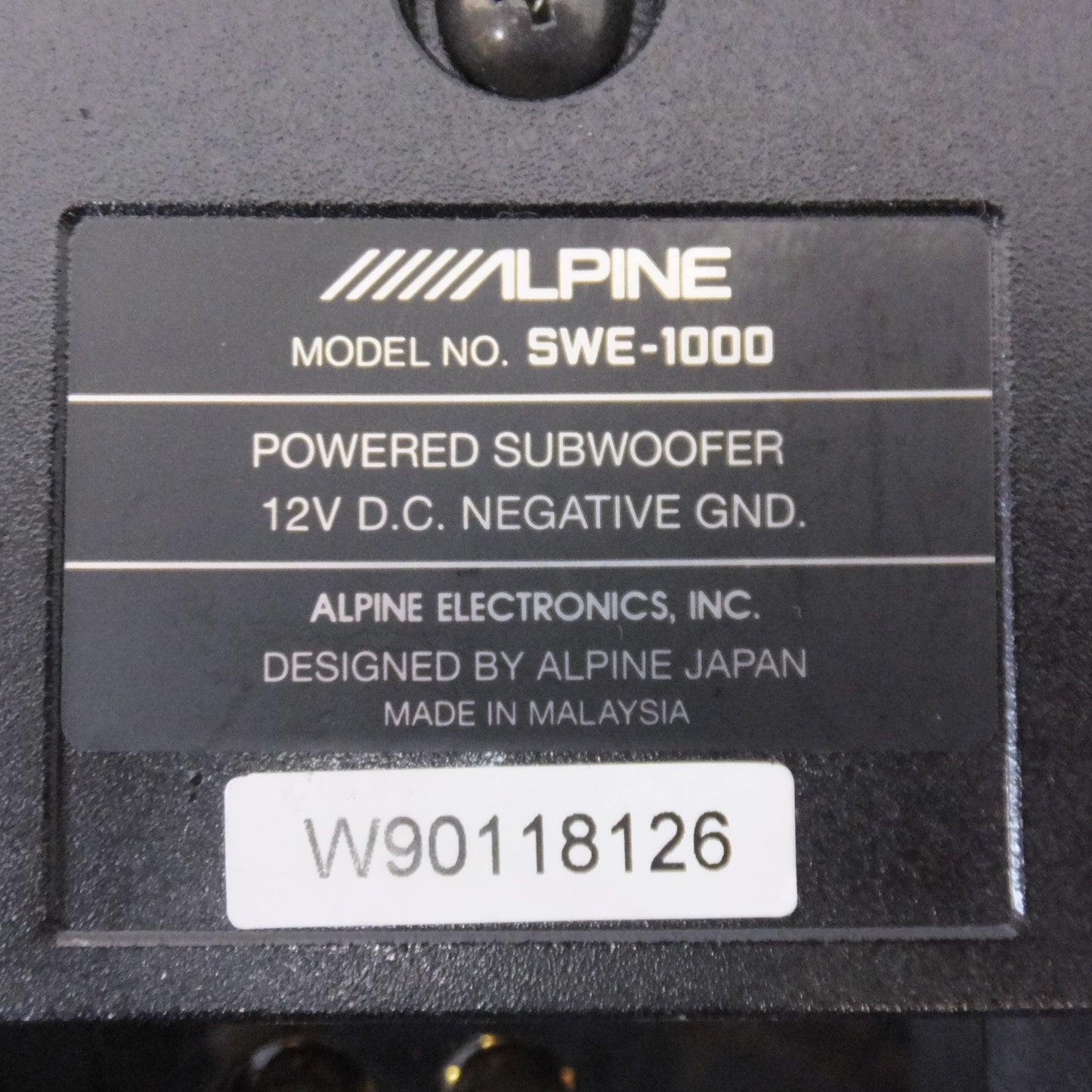 [送料無料] 現状品★アルパイン ALPINE パワード・サブウーファー POWERED SUBWOOFER SWE-1000 12V★