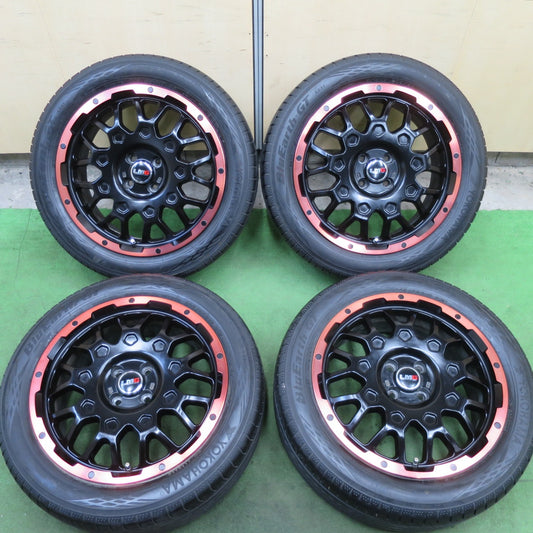 バリ溝！キレイ！9.5分★LMG LEHRMEISTER GEAR MS-9W 205/55R17 ヨコハマ BluEarth-GT AE51 レアマイスター ギア 17インチ PCD100/4H★6022403TTノ