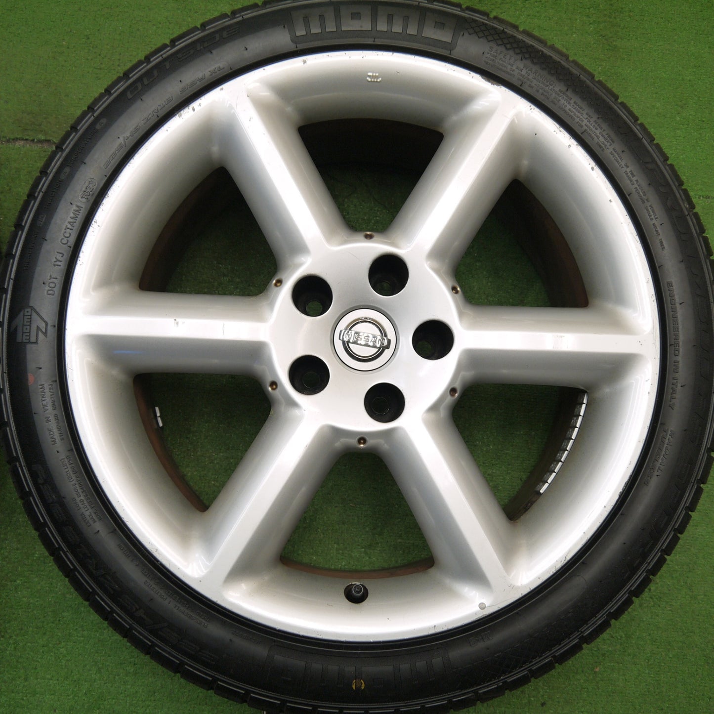 バリ溝！23年！ほぼ10分★日産 Z33 フェアレディZ 純正 225/45R18 245/45R18 モモ トップラン M300 AS SPORT 18インチ PCD114.3/5H★5042501Hノ