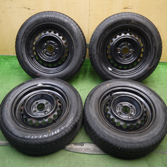 タイヤほぼ未使用！24年★175/65R14 ダンロップ エナセーブ EC204 スチール ホイール 14インチ PCD100/4H★5080401Hノ