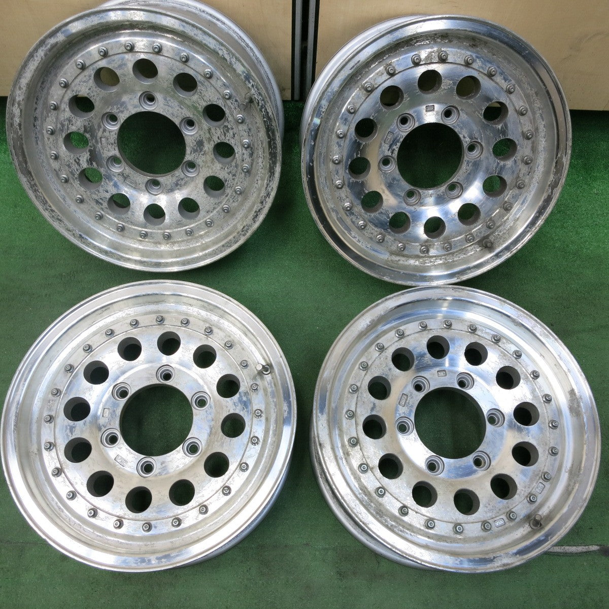 [送料無料] 4本価格★レンコン ホイール 15インチ 社外 アルミ ホイール 15×6J PCD139.7/6H★4110804SYホ