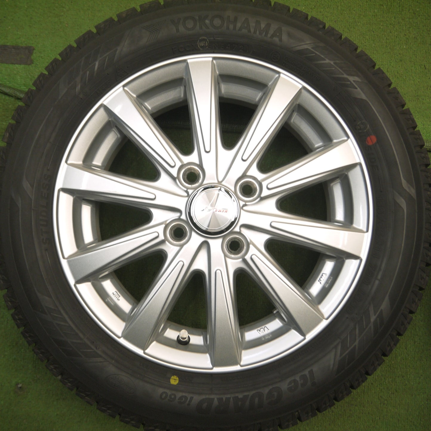 *送料無料* 超バリ溝！21年！キレイ！ほぼ10分★スタッドレス 165/65R14 ヨコハマ アイスガード iG60 JOKER ジョーカー PCD100/4H★4040801Hス