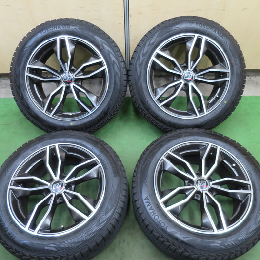 バリ溝！24年！9.5分★ベンツ アウディ 等 O・Z MSW71 225/60R18 スタッドレス ヨコハマ アイスガード G075 18インチ OZ PCD112/5H★6040202TTス