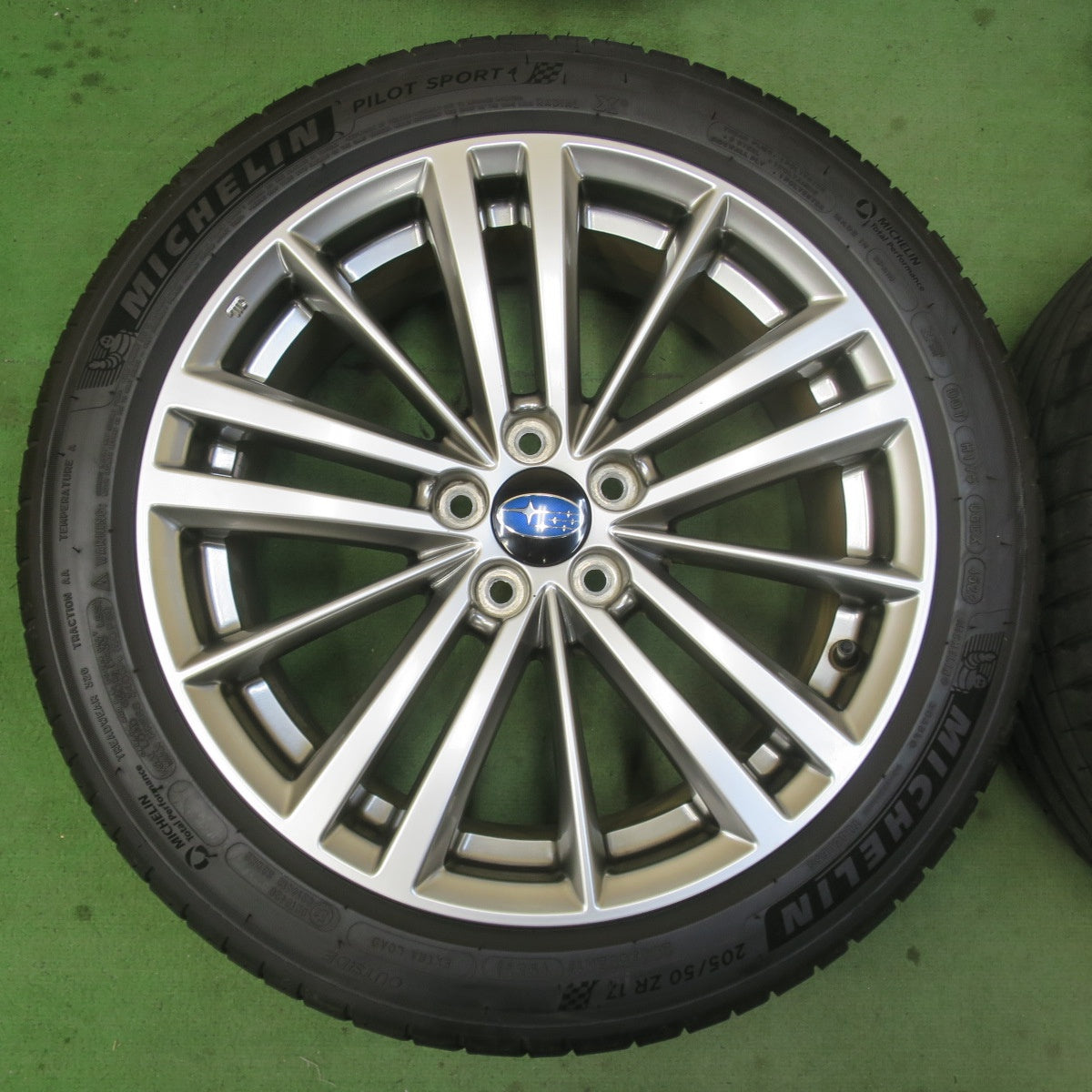 キレイ！22年★スバル GP インプレッサ スポーツ 純正 205/50R17 ミシュラン パイロットスポーツ4 17インチ PCD100/5H★6030301イノ