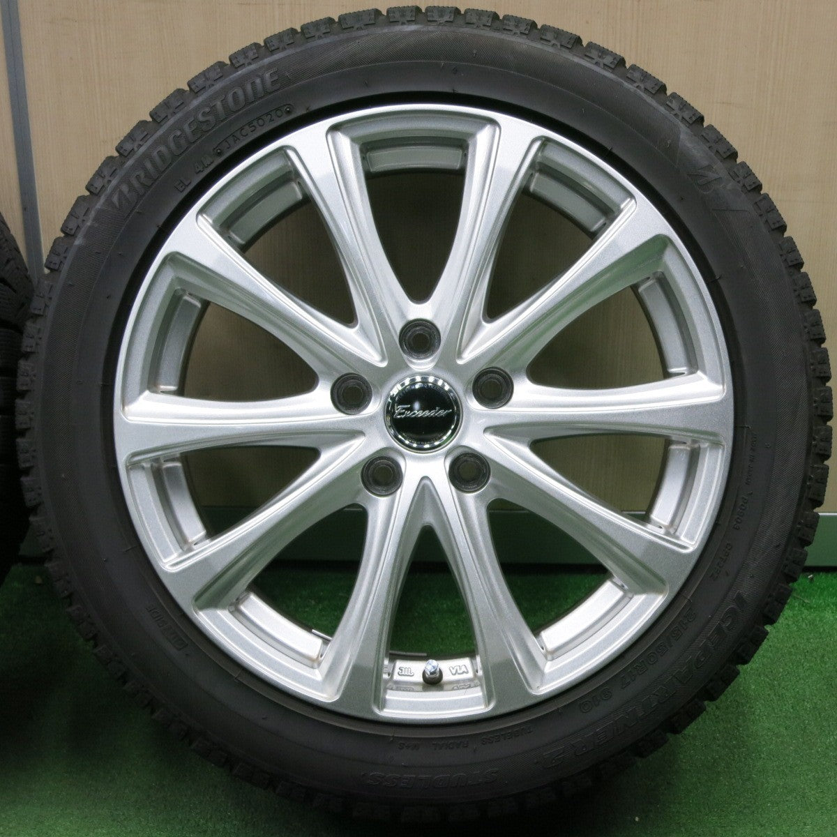 [送料無料] バリ溝！キレイ！9.5分★スタッドレス 215/50R17 ブリヂストン アイスパートナー2 Exceeder エクシーダー 17インチ PCD114.3/5H★5010303NJス