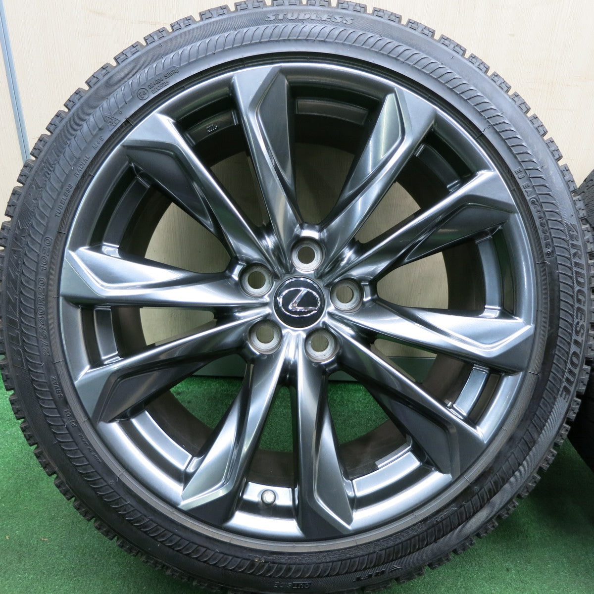 *送料無料* センサー付！バリ溝！9.5分★レクサス LS500h Fスポーツ 純正 245/45R20 275/40R20 スタッドレス ブリヂストン ブリザック RFT PCD120/5H★4032901HAス
