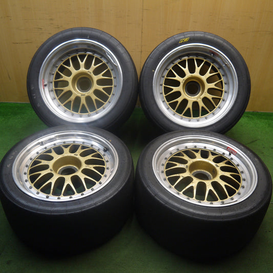 4本価格★ポルシェ 996 等 BBS RD 90125 4700 センター ロック 280/655R18 330/680R18 ダンロップ PCJ 18インチ レース 競技 等★5090303Hノ
