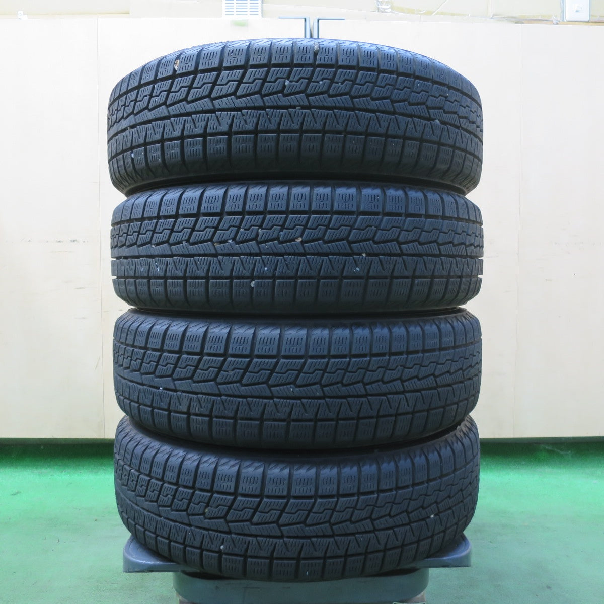 バリ溝！22年！キレイ！8.5分★スタッドレス 155/65R14 ヨコハマ アイスガード iG70 MiLLOUS ミルアス 14インチ PCD100/4H★5100202イス
