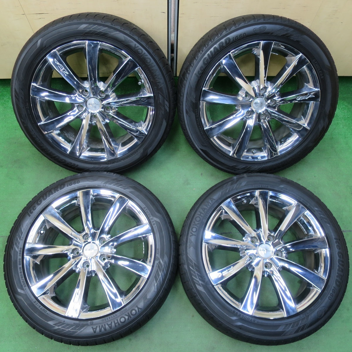キレイ★スタッドレス 225/50R18 ヨコハマ アイスガード iG60 ZEA STYLE/FN 18インチ PCD114.3/5H★5031011イス