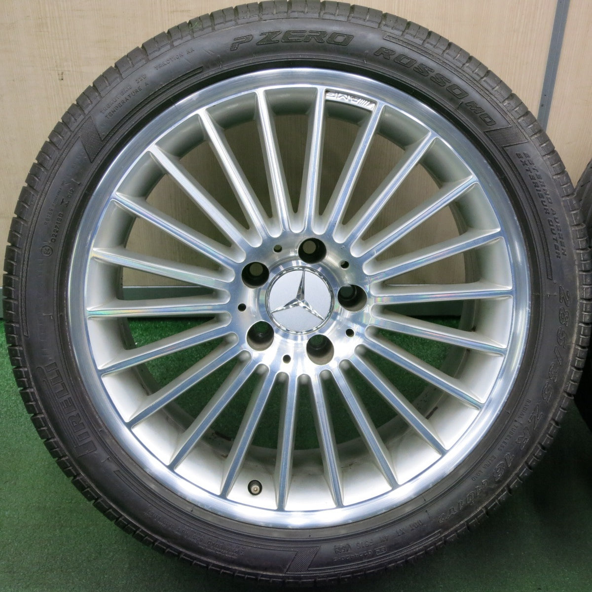 *送料無料* 4本価格★ベンツ SLクラス R230 純正 AMG 255/40R18 285/35R18 ピレリ PZERO ROSSO MO PCD112/5H★4040312TNノ