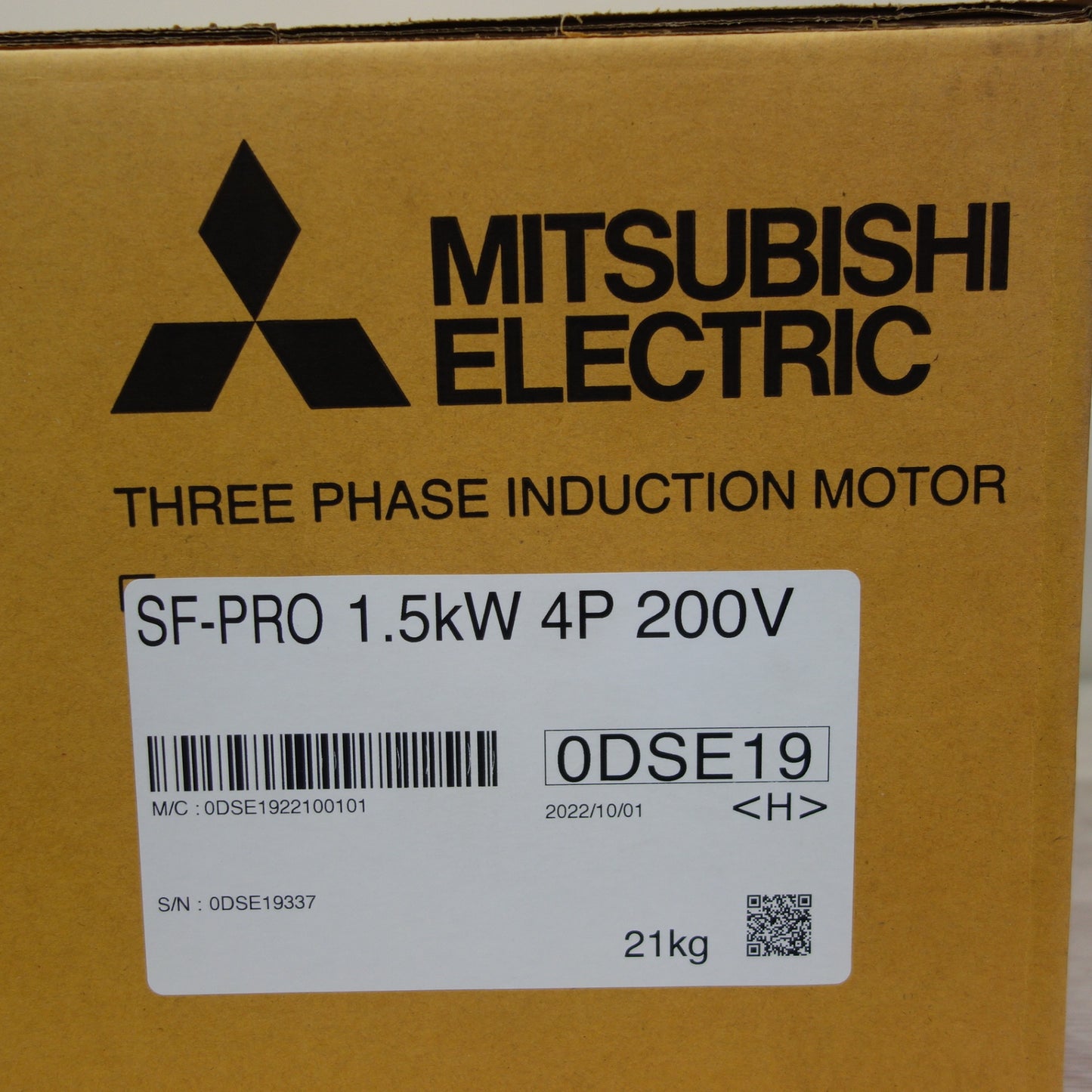 [送料無料] 未使用☆三菱 三相 モーター SF-PRO 屋外形 トップランナー モーター 1.5kW 4P 200V 0DSE19☆