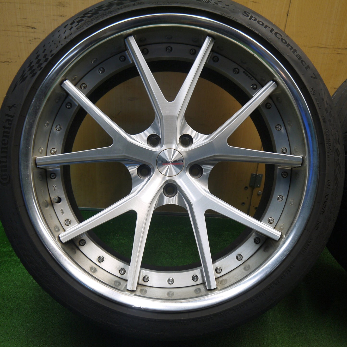 4本価格！23年★BMW 等 HYPER FORGED HF-LC5 295/30R22 335/25R22 コンチネンタル スポーツコンタクト7 ハイパーフォージド 22インチ PCD120/5H★6011904Hノ