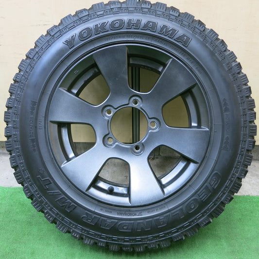 タイヤほぼ未使用！1本★スズキ JB23 ジムニー 純正 185/85R16 105/103L ヨコハマ ジオランダー M/T+ 16インチ スペア PCD139.7/5H★5052802ナノ