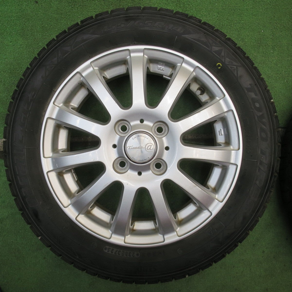 ほぼ未使用！25年◎スタッドレス 155/65R14 トーヨー オブザーブ GIZ3 La-Strada Tirado@ 阿部商会 ラストラーダ ティラード 14インチ PCD100/4H◎6072704NJス