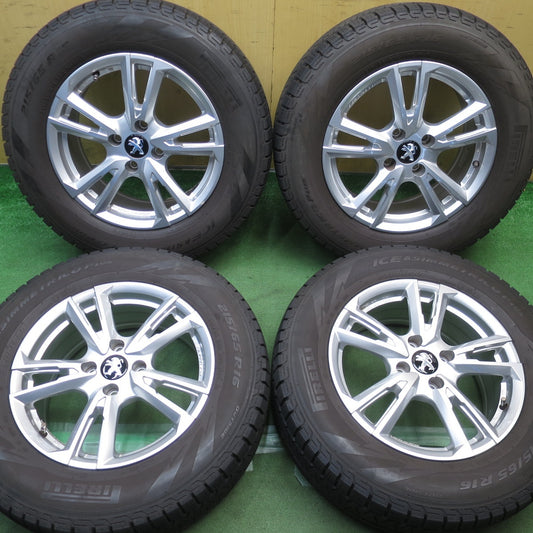 キレイ◎プジョー 等 EUROTECH GAYA SOLI 215/65R16 スタッドレス ピレリ アイスアシンメトリコ プラス ユーロテック ガヤ ソリ 16インチ PCD108/4H◎6100401NJス