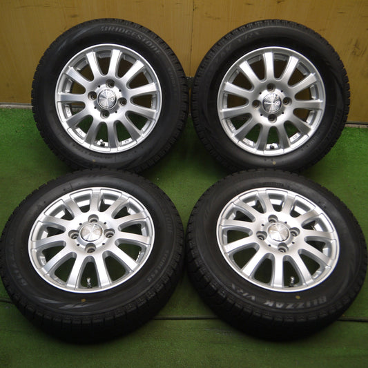 *送料無料* バリ溝！キレイ！9.5分★スタッドレス 155/65R13 ブリヂストン ブリザック VRX Tirado＠ 阿部商会 ティラード PCD100/4H★4060706Hス