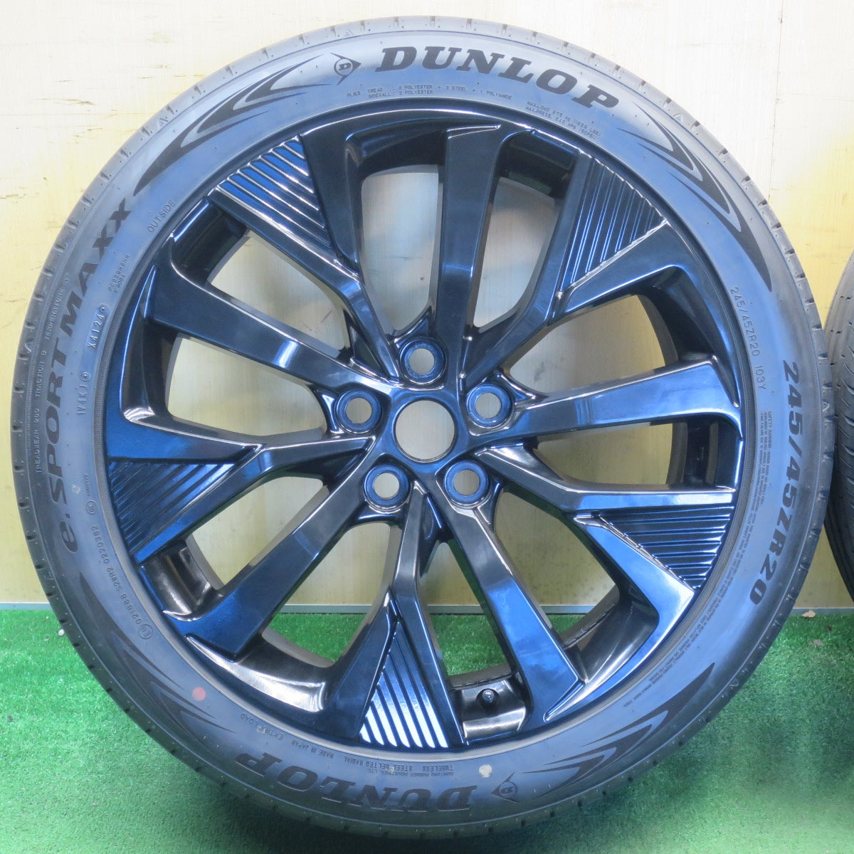 ほぼ未使用！24年！キレイ★トヨタ 40系 アルファード 純正 MODELLISTA WingDancer XVII 245/45R20 ダンロップ e.スポーツマックス モデリスタ 20インチ PCD120/5H★6051401NJノ