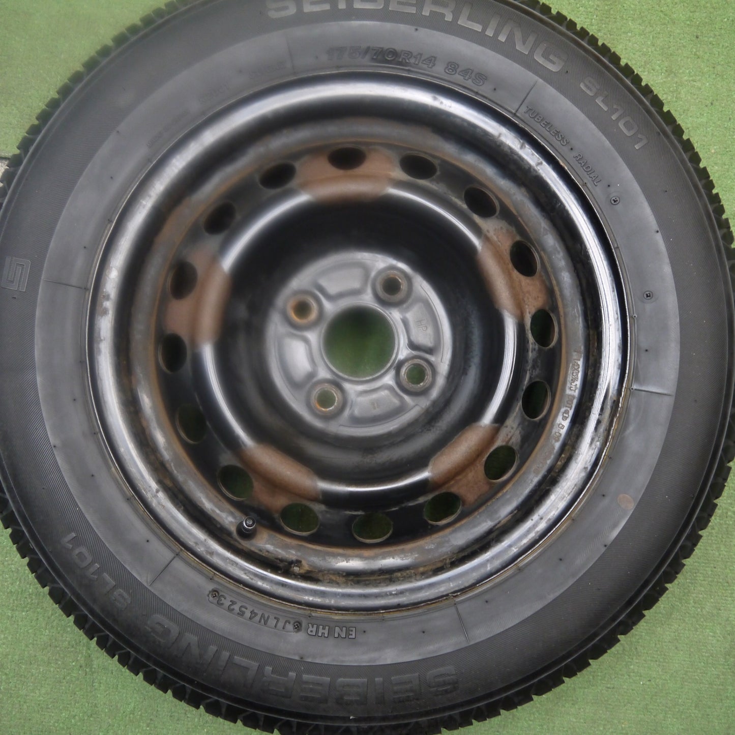 4本価格！23年★175/70R14 セイバーリング SL101 スチール ホイール 14インチ PCD100/4H★5100304Hノ