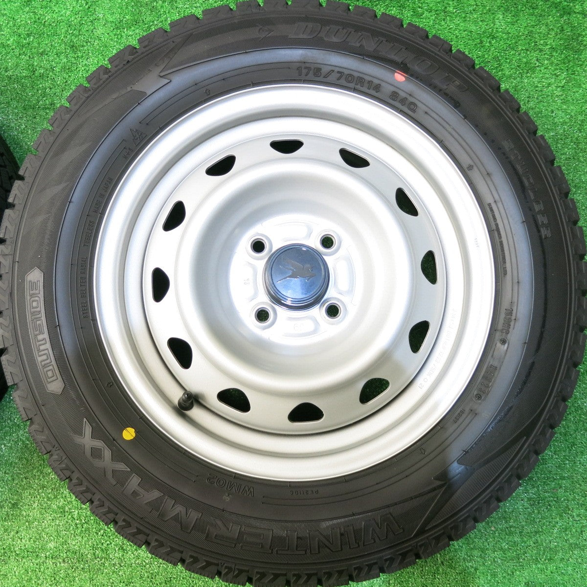 バリ溝！23年！キレイ！ほぼ10分★スタッドレス 175/70R14 ダンロップ ウインターマックス WM02 スチール ホイール 14インチ PCD100/4H★5113025HAス