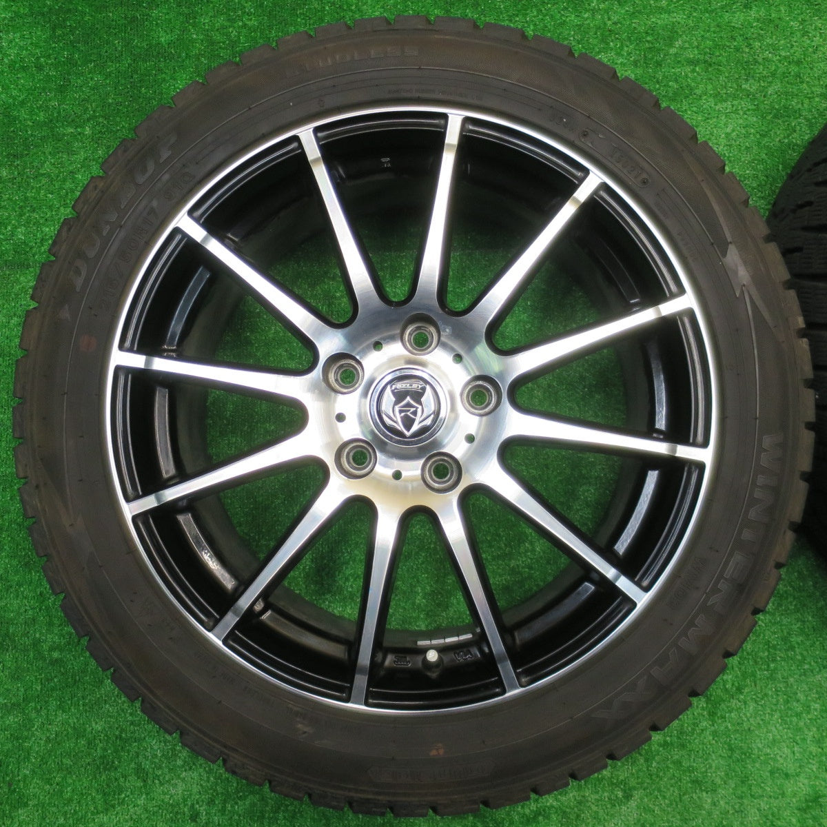 バリ溝！21年！キレイ！9.5分★スタッドレス 215/50R17 ダンロップ ウインターマックス WM02 RiZLEY ライツレー 17インチ PCD114.3/5H★5100801NJス