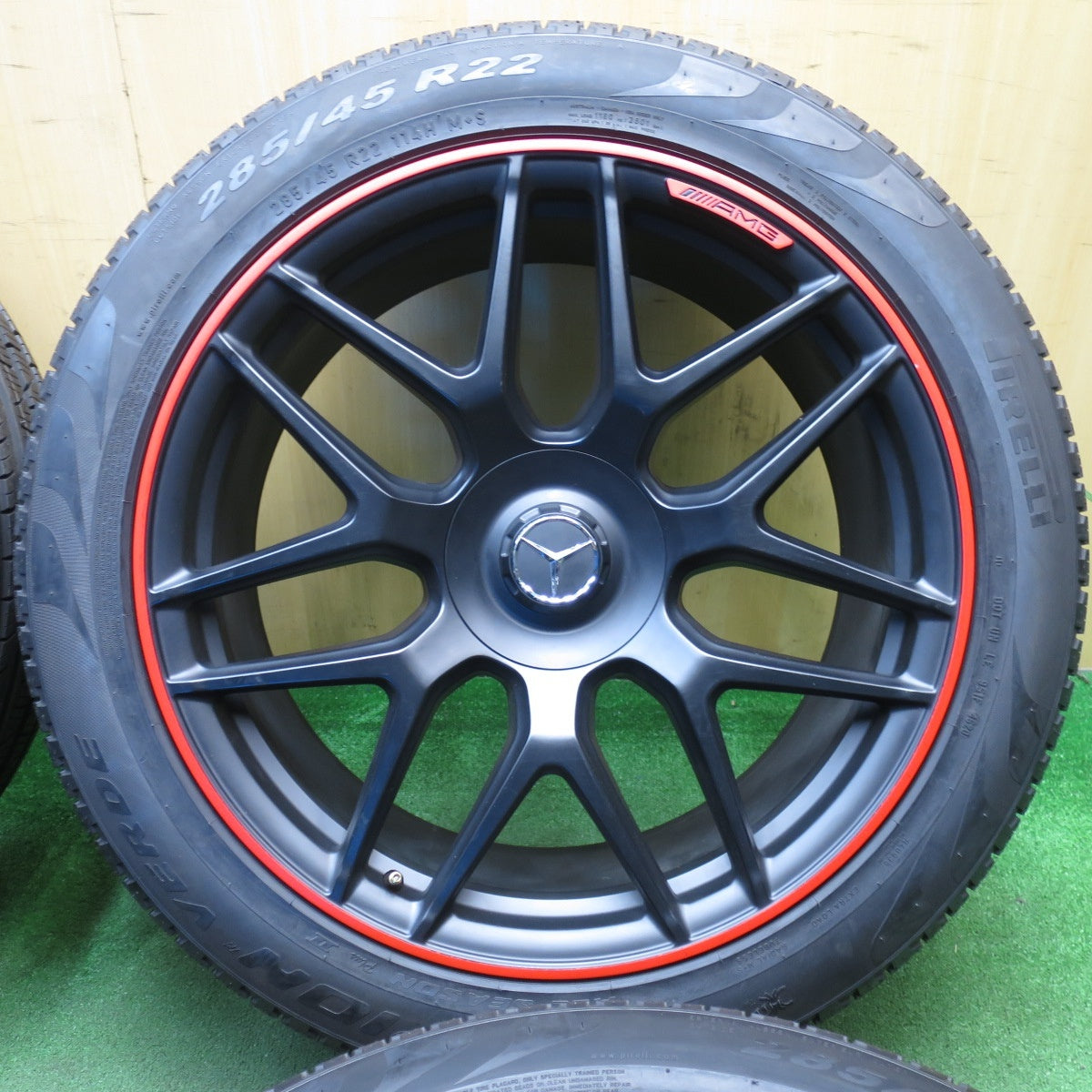 ほぼ未使用★ベンツ Gクラス G63 W463 AMG タイプ 285/45R22 ピレリ スコーピオン VERDE オールシーズン プラスⅡ 22インチ PCD130/5H★3041201クノ