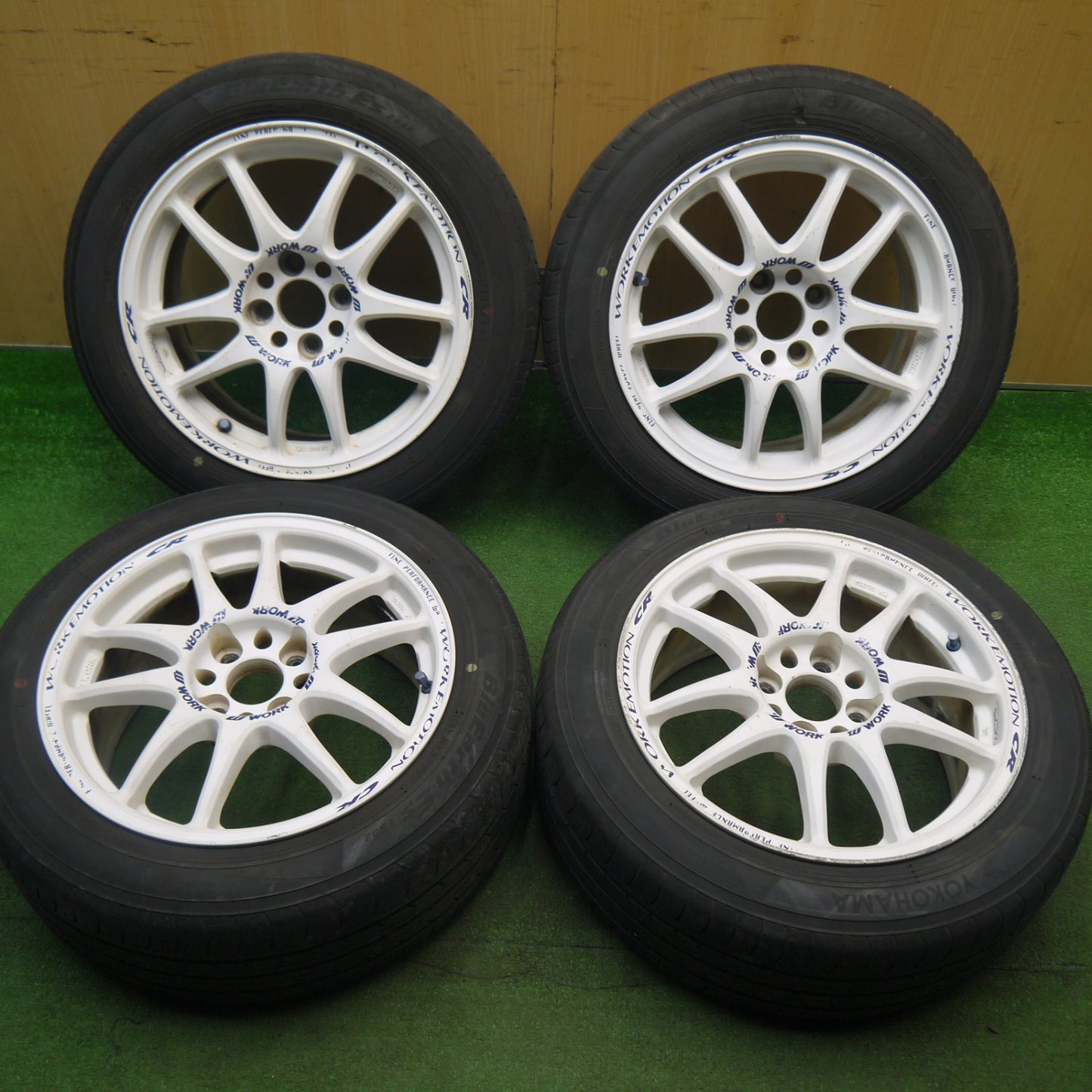 4本価格！22年★WORK EMOTION CR Kai 改 185/55R15 ヨコハマ BluEarth-ES ES32 15インチ ワーク エモーション PCD100/4H★6021611Hノ