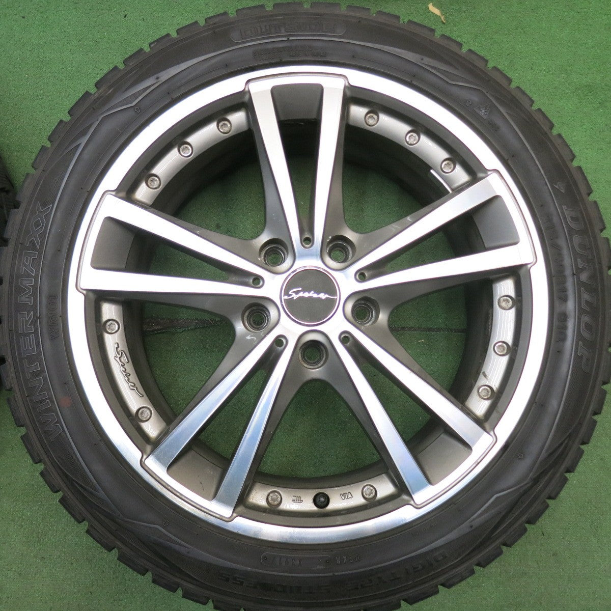 バリ溝！8.5分◎スタッドレス 215/50R17 ダンロップ ウインターマックス WM01 STEINER シュタイナー 17インチ PCD114.3/5H◎6071206HAス