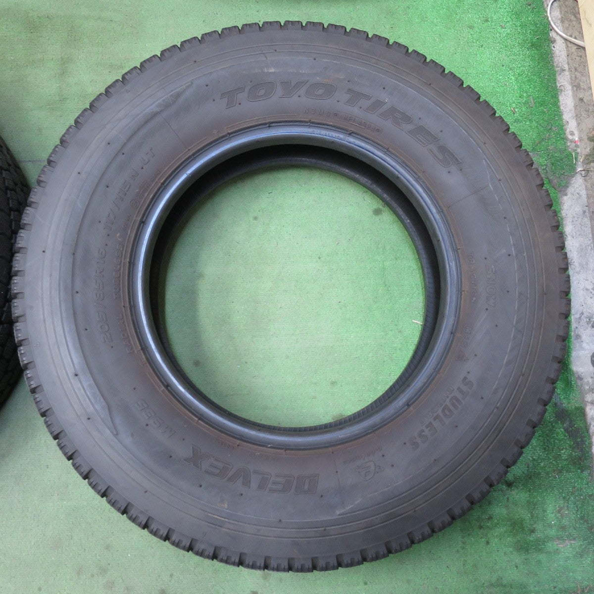 バリ溝！24年！9分！6本★トラック タイヤ 205/85R16 117/115N スタッドレス トーヨー デルベックス M935 DELVEX 16インチ★6032401イスタ