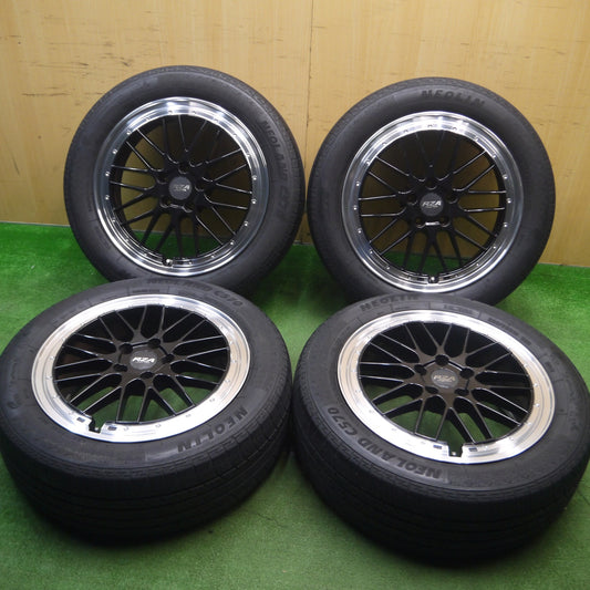 [送料無料] キレイ！21年★Leycross REZERVA RZA 225/55R18 ネオリン NEOLAND C570 レイクロス 18インチ PCD114.3/5H★5030304Hノ