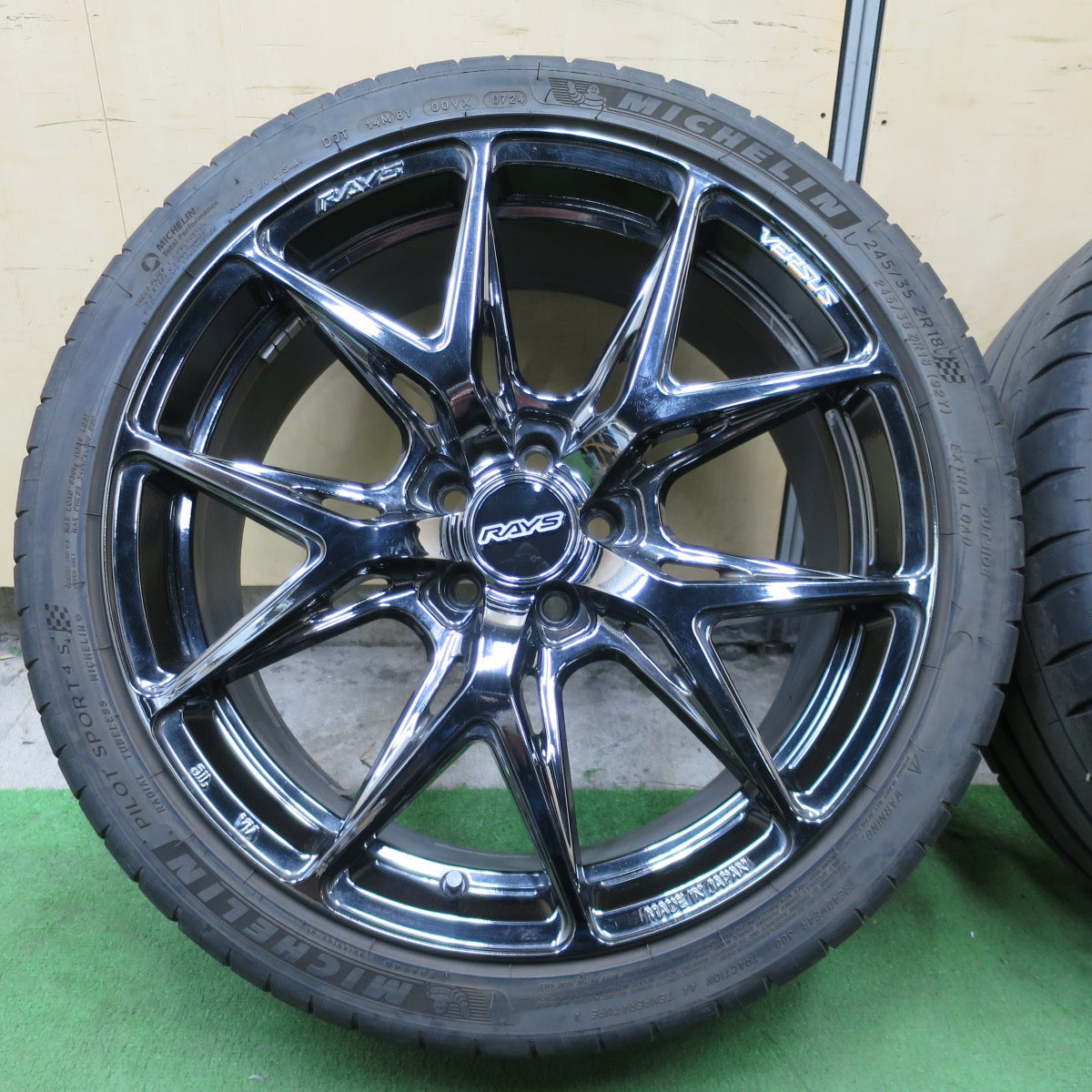4本価格！24年◎86 等 RAYS VERSUS VV21S 245/35R18 ミシュラン パイロットスポーツ4 S レイズ ベルサス 18インチ PCD100/5H◎6091401NGノ